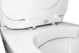 Унитаз напольный Azario Renda AZ-8693 безободковый, с бачком и сидением микролифт, Белый глянцевый