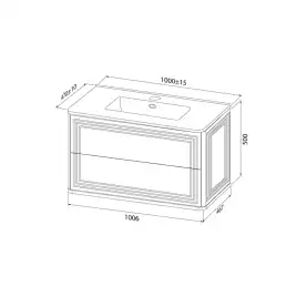 Тумба с раковиной IDDIS Oxford Neo 100, подвесная, Белая, OXN10W0i95K