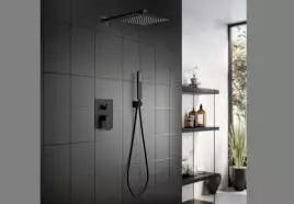 Душевая система Aquatek ЛИРА AQ1472MB для душа встраиваемая, Черный матовый