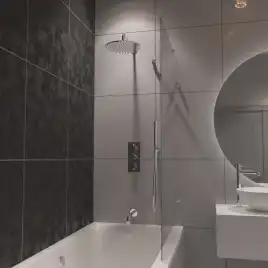 Душевая система для ванны WHITECROSS Y chrome YSET11CR, термостатическая, скрытого монтажа, Хром