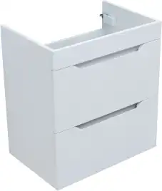 Тумба под раковину Aquanet Практика 60 белый глянец, 347963