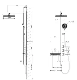 Душевая система  Vincea Inspire VSFS-3I11W VSFS-3I11W для ванны с изливом, белый матовый