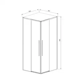 Душевой уголок Vincea Slim-N 100х90 VSS-4SN9010CL, дверь раздвижная, профиль хром, стекло прозрачное