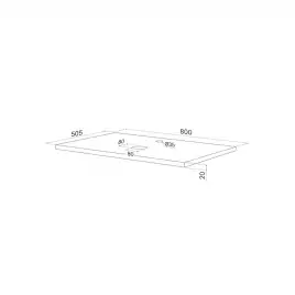 Столешница IDDIS Optima Home 80 OPH80BVi89 МДФ, Дуб верона