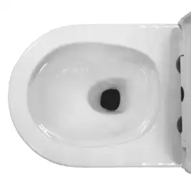 Унитаз моноблок Azario Velluto AZ-6281 напольный, безободковый, со смывом Торнадо, с сиденьем микролифт, Белый глянцевый