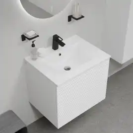 Тумба с раковиной IDDIS Bild 60, подвесная, Белая, BIL60W0i95K