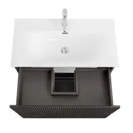Тумба под раковину BelBagno UNO-MINI-800-2C-SO-GSO подвесная, Темно-Серый Матовый