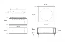 Мыльница черная 10,5 см BEMETA GAMMA хром 145408312