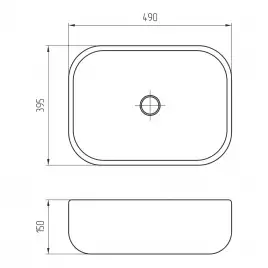 Раковина AVS 801-0215-49GW 49х39,5 белая