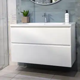 Тумба с раковиной AVS Гармония 100 белая, N821-07-1000WG-01-1010WG