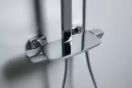 Душевая система Allen Brau Infinity 5.21030-00 для ванны с изливом, верхний и ручной душ, Хром