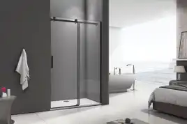 Душевая дверь Good Door Gelaxy WTW-150-C-B, ГЛ00028, профиль Черный, стекло Прозрачное