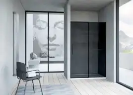 Душевая дверь Vincea Slim Soft 120 VDS-1SS120CGB, раздвижная, профиль черный, стекло тонированное