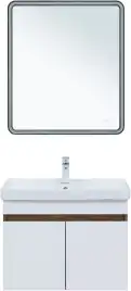 Тумба под раковину Aquanet Оптима 70 дуб рустикальный/белый сатин, 344792