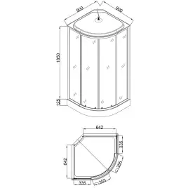 Душевая кабина Loranto 90х90 CS-6690-13FW 90 с низким поддоном