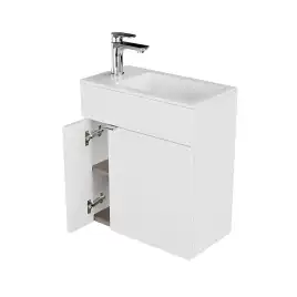 Тумба под раковину Kerama Marazzi LATO 50 см, LAT.50.1\WHT подвесная, Белая глянцевая