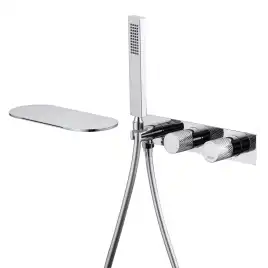 Смеситель для ванны с душем Abber Rund AF8731 встраиваемый, с внутренней частью, Хром