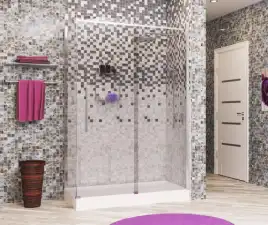 Душевой уголок WasserKRAFT Dill 61S 120х100 58R10 профиль Хром стекло Прозрачное