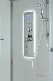 Душевая кабина AvaCan D5010LED 100x100 см, высокий поддон, с крышей