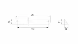 Мебельная ручка CEZARES ECO RS156SG.3/320 (40 см), сатиновое золото