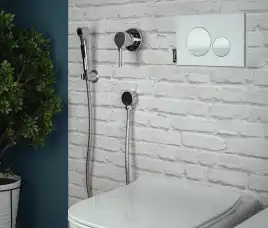 Гигиенический душ со смесителем Jacob Delafon E24610-BL однорычажный, Черный