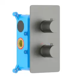 Смеситель для ванны Aquatek Европа AQ1392BGM термостатический, Оружейная сталь