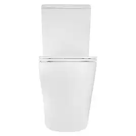 Унитаз-компакт Azario Margo AZ-2125-UQ1 напольный, безободковый, со смывом Торнадо, в комплекте с бачком и сиденьем микролифт, Белый глянцевый