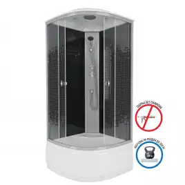 Душевая кабина Niagara Eco 100х100х215 NG-7509-14BLACK высокий поддон, без гидромассажа