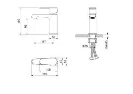 Смеситель для раковины Aquatek Оберон AQ1210BG, Золото матовое