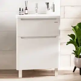 Тумба под раковину Grossman Адель 60 напольная, белая глянцевая (106007)