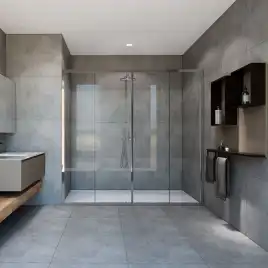 Душевая дверь Vincea Garda 200 VDS-1G2200CL, раздвижная, профиль хром, стекло прозрачное