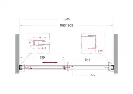 Душевая дверь BelBagno SOFT_CLOSE-1-BF-1-120-C-Cr стекло прозрачное, профиль Хром
