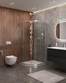 Душевой уголок CEZARES MOLVENO-R-2-90-C-Cr-IV стекло Прозрачное, профиль Хром