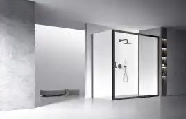 Душевой уголок Veconi Rovigo RV-060B 180х120х195, профиль Черный, стекло прозрачное (RV060B-180120-01-C5)