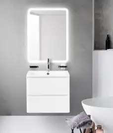 Тумба под раковину BelBagno ALBANO-600-2C-SO-BL подвесная Bianco Lucido