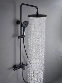 Душевая система  Vincea Esse VSFS-1E1TMB VSFS-1E1TMB  с термостатом, черный матовый