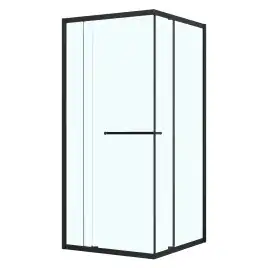 Душевой уголок Azario 100х100 AZ-L47-100-MB-CL, профиль черный матовый, стекло Прозрачное