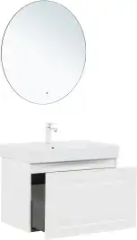 Тумба под раковину Aquanet Агата 75 белый сатин, 345481