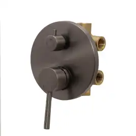 Встраиваемая душевая система AVS SLIMMER 811-141-GM с изливом, оружейная сталь