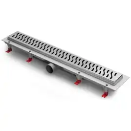 Душевой лоток Azario 65 см AZ-CH 650 H с перфорированной решеткой, Хром матовый