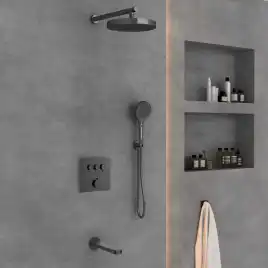 Душевая система  Vincea Inspire VSFW-431I2GM VSFW-431I2GM встраиваемая, вороненная сталь