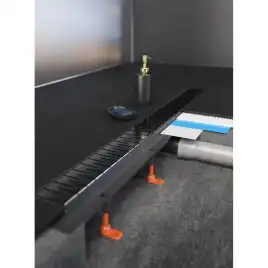 Душевой лоток Azario Medium 65 см AZ-CH 650/50 MC с перфорированной решеткой, Черный матовый