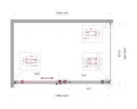 Душевой уголок BelBagno SOFT_CLOSE-2-AH-1-140/90-C-Cr стекло прозрачное, профиль Хром