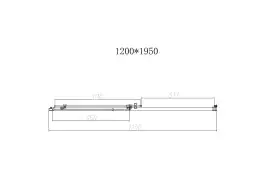 Душевая дверь Vincea Slim-N 120 VDS-4SN120CLG, раздвижная, профиль брашированное золото, стекло прозрачное