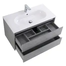 Тумба под раковину BelBagno KRAFT-900-2C-SO-CG подвесная Cemento Grigio