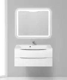 Тумба под раковину BelBagno MARINO-1000-2C-SO-BL-P подвесная Bianco Lucido
