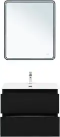 Тумба под раковину Aquanet Вега 2.0 70 черный, подвесная, 337954