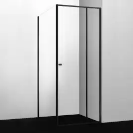 Душевой уголок WasserKRAFT Dill 61S 100х100 61S19 профиль Черный стекло Прозрачное