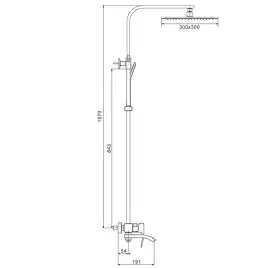 Душевая система Gappo G2407-3 с поворотным изливом, Золото глянцевое
