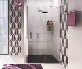 Душевой уголок WasserKRAFT Aller 10H 120х100 10H10LBLACK MATT профиль Черный / Хром стекло Прозрачное